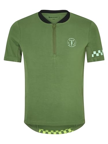 Ziener Kinder Neston Fahrradtrikot/Radtrikot - Mountainbike|Rennrad - atmungsaktiv,schnelltrocknend,elastisch,Kurzarm, hale Navy/Chestnut, 128 im Sale